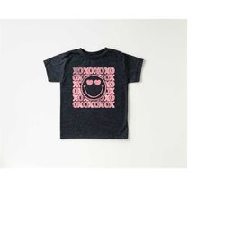xoxo hugs kisses smiley shirt, toddler tee love shirt, cute holiday girls shirt, toddler youth heart tee, retro boho cut