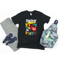 happy 100th day of school, teacher t shirt, kindergarten shirts, teacher gifts, school tee, back to school shirt, 100 da
