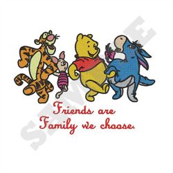 Large Pooh and Friends Machin Embroidery Design