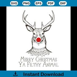 merry christmas rudolph svg, christmas svg, christmas gift svg, merry christmas svg, christmas day svg, reindeer svg, ch