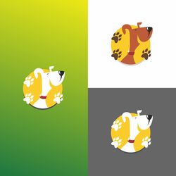 dog walkers logo symbol design 43