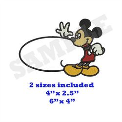 Mickey Mouse Namedrop Machine Embroidery Design