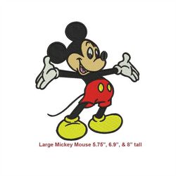 Large Mickey Mouse Machine Embroidery Design