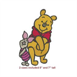 Large Winnie the Pooh Embroidery Design
