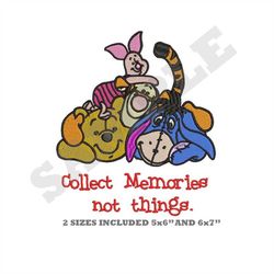 Large Pooh and Friends Machine Embroidery Design