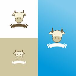 cow milk dairy logo symbol design 01