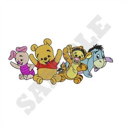 Pooh Babies Machine Embroidery Designs