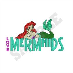Large Little Mermaid Embroidery Design
