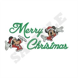 Large Mickey Mouse Christmas Embroidery