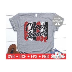 cheerleader svg - cheerleader cut file - cheer bow svg - dxf - eps - png - cheer - brush strokes - silhouette - cricut -
