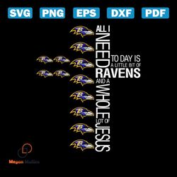 all i need today is a little bit of rams and a whole lot of jesus svg