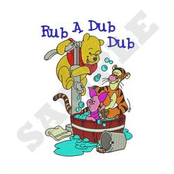 Rub a Dub Dub Machine Embroidery Design