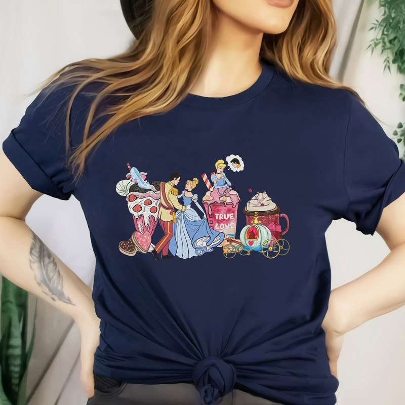 Cinderella and Prince Charming Shirt, Disney Coffee Latte Shirt, Couple Valentines Day Shirt, Cinderella Coffee Latte Shirt, - 5.jpg