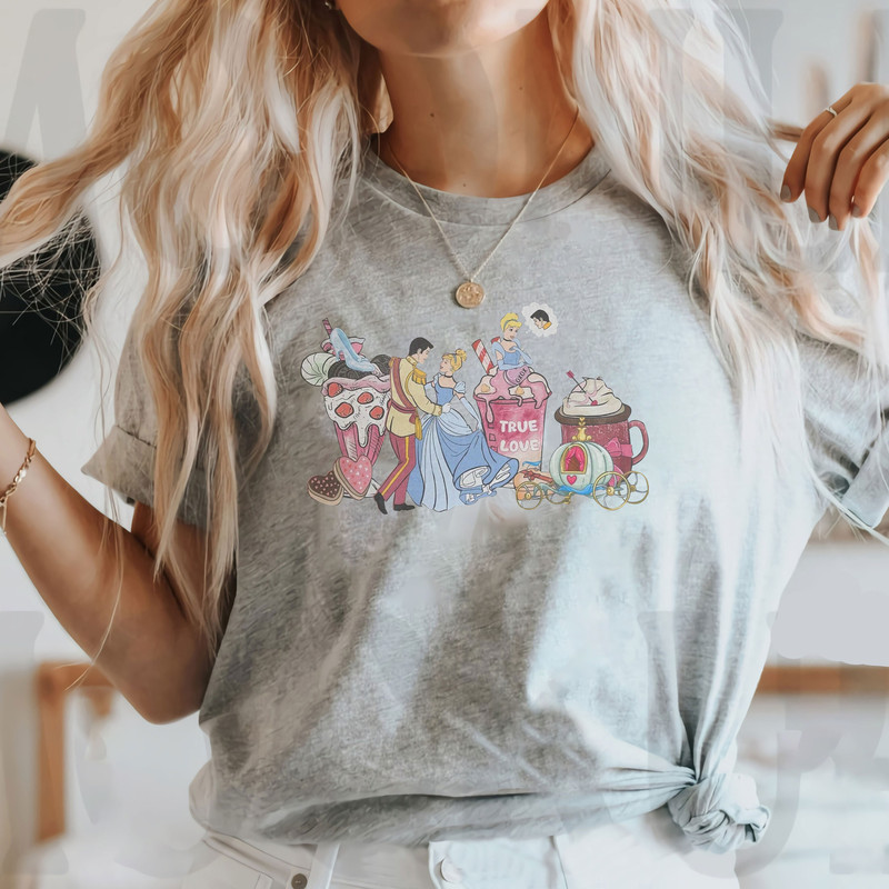 Cinderella and Prince Charming Shirt, Disney Coffee Latte Shirt, Couple Valentines Day Shirt, Cinderella Coffee Latte Shirt, - 6.jpg