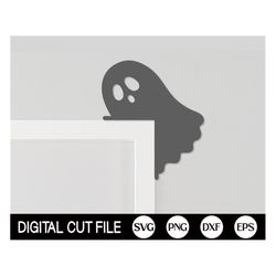 halloween ghost door trim svg, halloween svg, door corner svg, ghost sign, halloween door decor, glowforge laser cut fil
