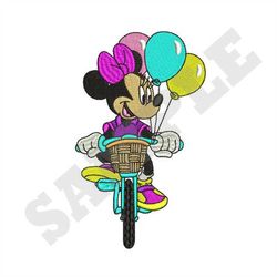 Minnie Mouse Bicycle Machine Embroidery Design