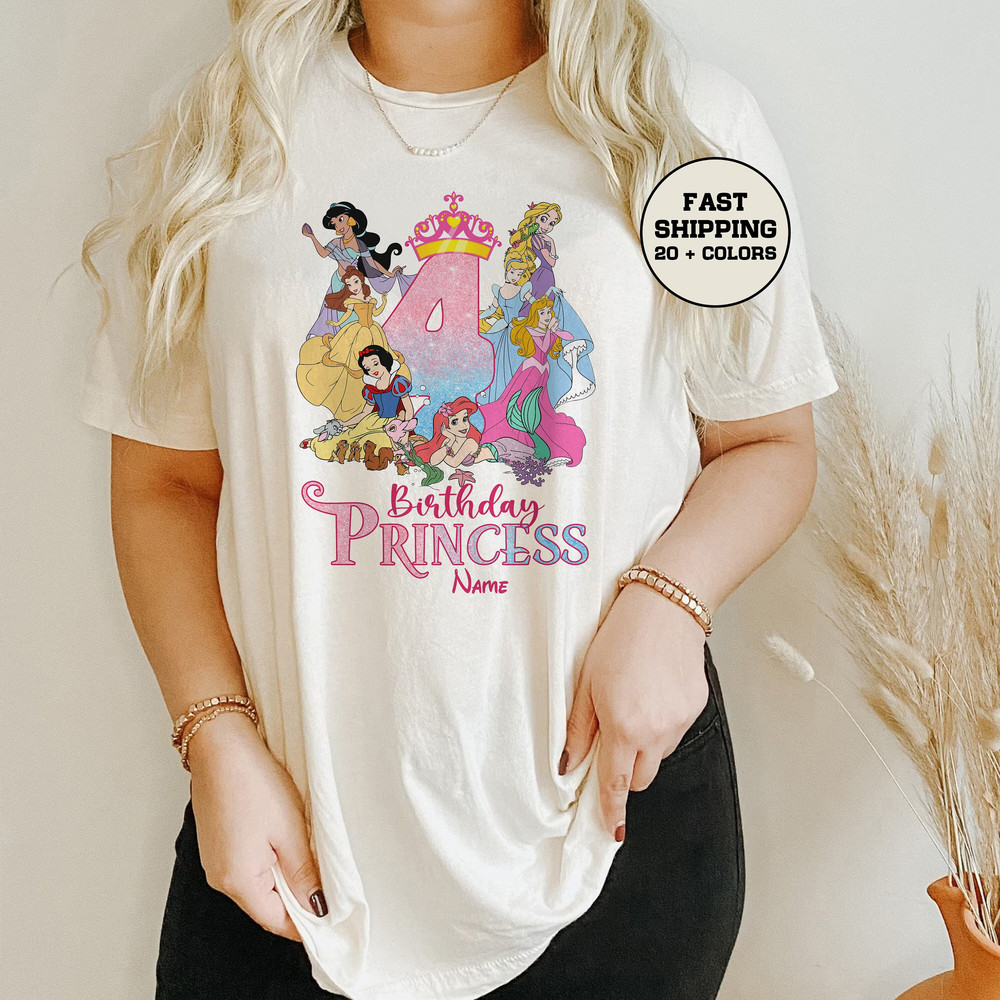 Disney Birthday Princess Shirt, Custom Birthday Girl Shirt, Birthday Girl Shirt, Birthday Gifts For Girl, Disney Birthday Party Shirt - 1.jpg