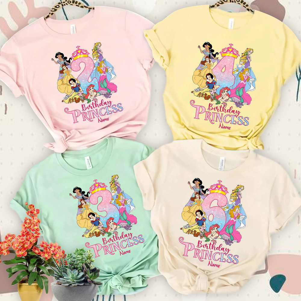 Disney Birthday Princess Shirt, Custom Birthday Girl Shirt, Birthday Girl Shirt, Birthday Gifts For Girl, Disney Birthday Party Shirt - 2.jpg