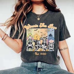 retro winnie the pooh skeleton halloween shirt, pooh halloween matching, pooh skeleton shirt, winnie the boo shirt, disn