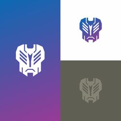 robot logo symbol design 04