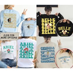 disney princess characters shirt, retro princess shirt, cinderella, ariel, belle, snow white shirt, disney girl shirt, f