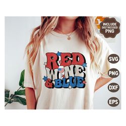 red wine and blue svg, retro 4th of july svg, patriotic svg, wine png, fourth of july shirt, america sublimation png