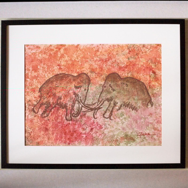 Drawing-of-a-prehistoric-hunters-is-a-modern-abstract-watercolor-drawing-on-paper-Painting-for-interior-as-a-gift-mammoth-hunting-by-prehistoric-man.jpg