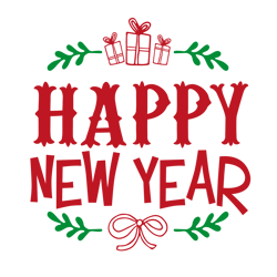 Happy New Year SVG, Santa Claus Svg, Christmas Svg, Silhouette, Cricut, Printing, Dxf, Eps, Png, Svg
