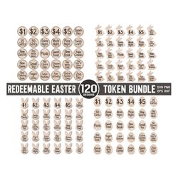 redeemable easter token svg, easter laser files, easter coin svg, easter egg prizes, easter coin, kids laser, glowforge