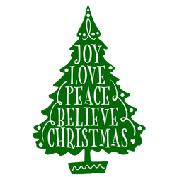 joy love peace believe christmas svg, santa claus svg, christmas svg, silhouette, cricut, printing, dxf, eps, png, svg