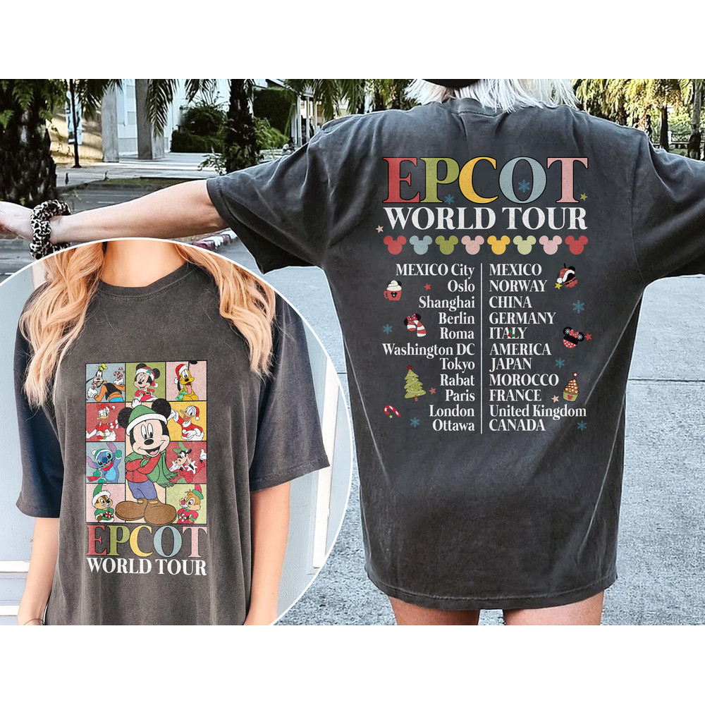 Disney Epcot Christmas Shirt, Epcot World Tour Shirt, Mickey and Friends Christmas Shirt, Magic Kingdom Shirt, Disney Christmas Shirt - 2.jpg