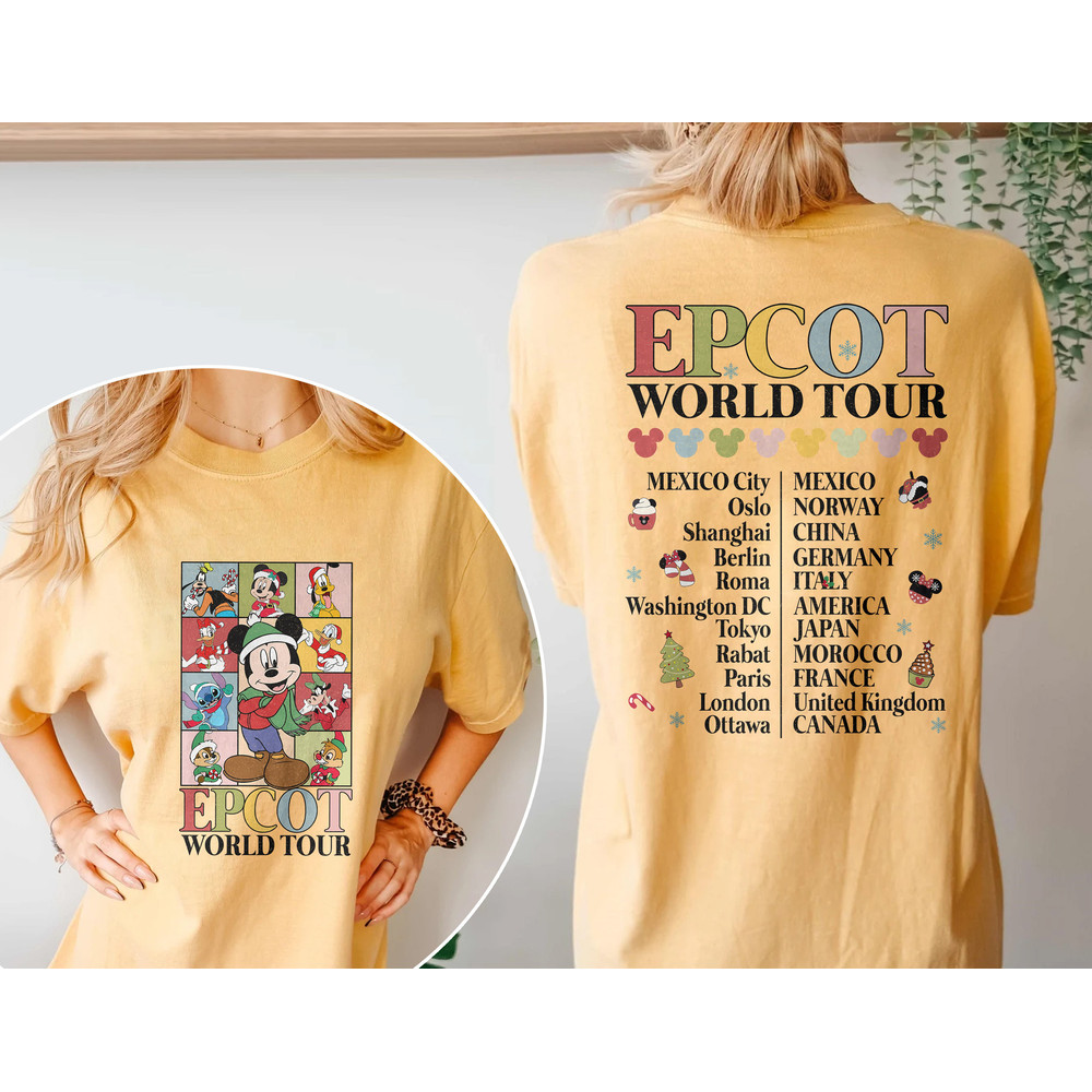 Disney Epcot Christmas Shirt, Epcot World Tour Shirt, Mickey and Friends Christmas Shirt, Magic Kingdom Shirt, Disney Christmas Shirt - 4.jpg