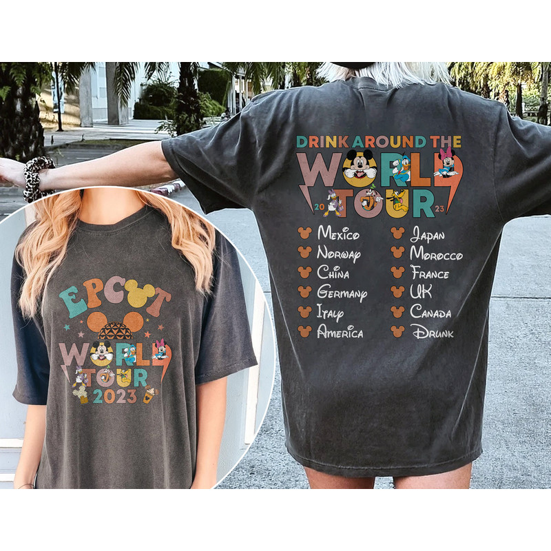 Disney Epcot World Tour Comfort Colors Shirt, Drink Around The World Epcot Shirt, Epcot Drinking Team Shirt, Disney Trip Shirt, Disney Shirt - 1.jpg