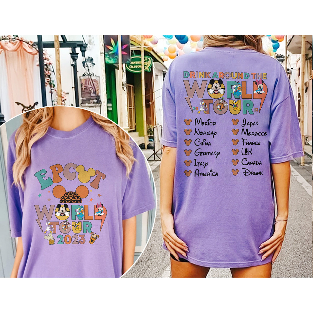Disney Epcot World Tour Comfort Colors Shirt, Drink Around The World Epcot Shirt, Epcot Drinking Team Shirt, Disney Trip Shirt, Disney Shirt - 10.jpg