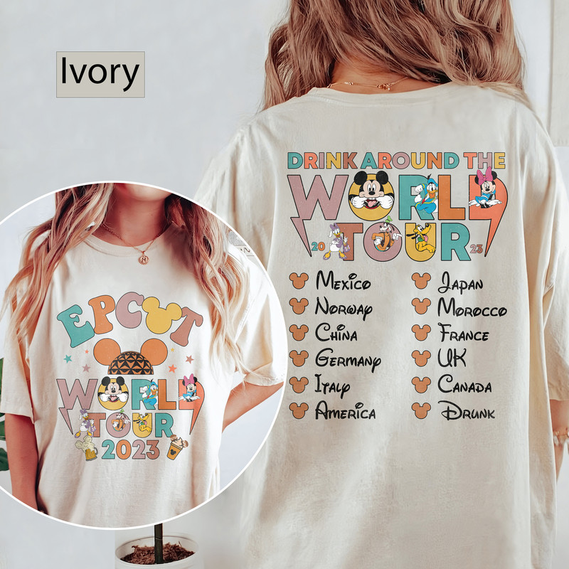 Disney Epcot World Tour Comfort Colors Shirt, Drink Around The World Epcot Shirt, Epcot Drinking Team Shirt, Disney Trip Shirt, Disney Shirt - 2.jpg