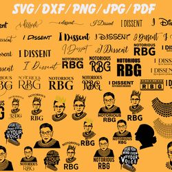 notorious rbg svg, rbg bundle svg, png, dxf, pdf, jpg,...