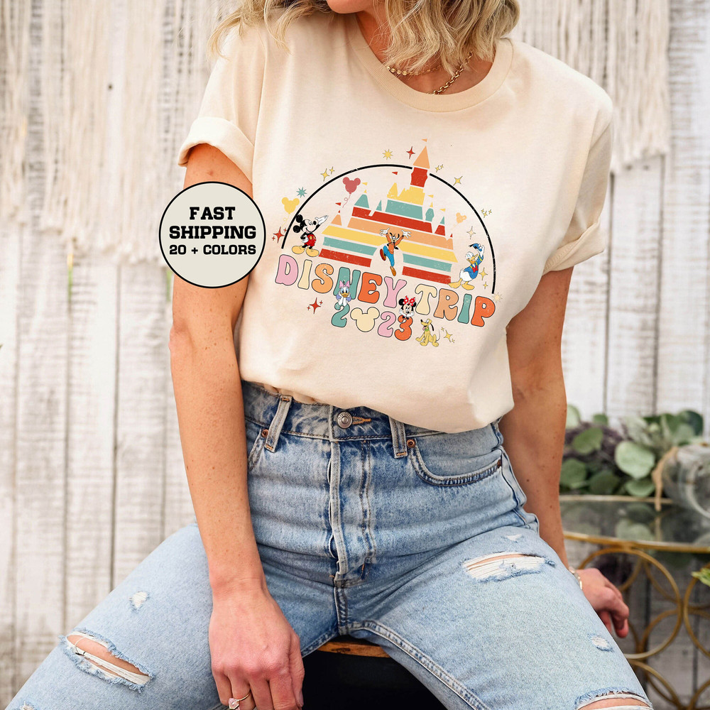 Disney Family Trip 2023 Shirt, Mickey and Friends Shirt, Vintage Disney Shirt, Disney Vacation 2023, Disney Family Shirts, Disney Shirt - 1.jpg