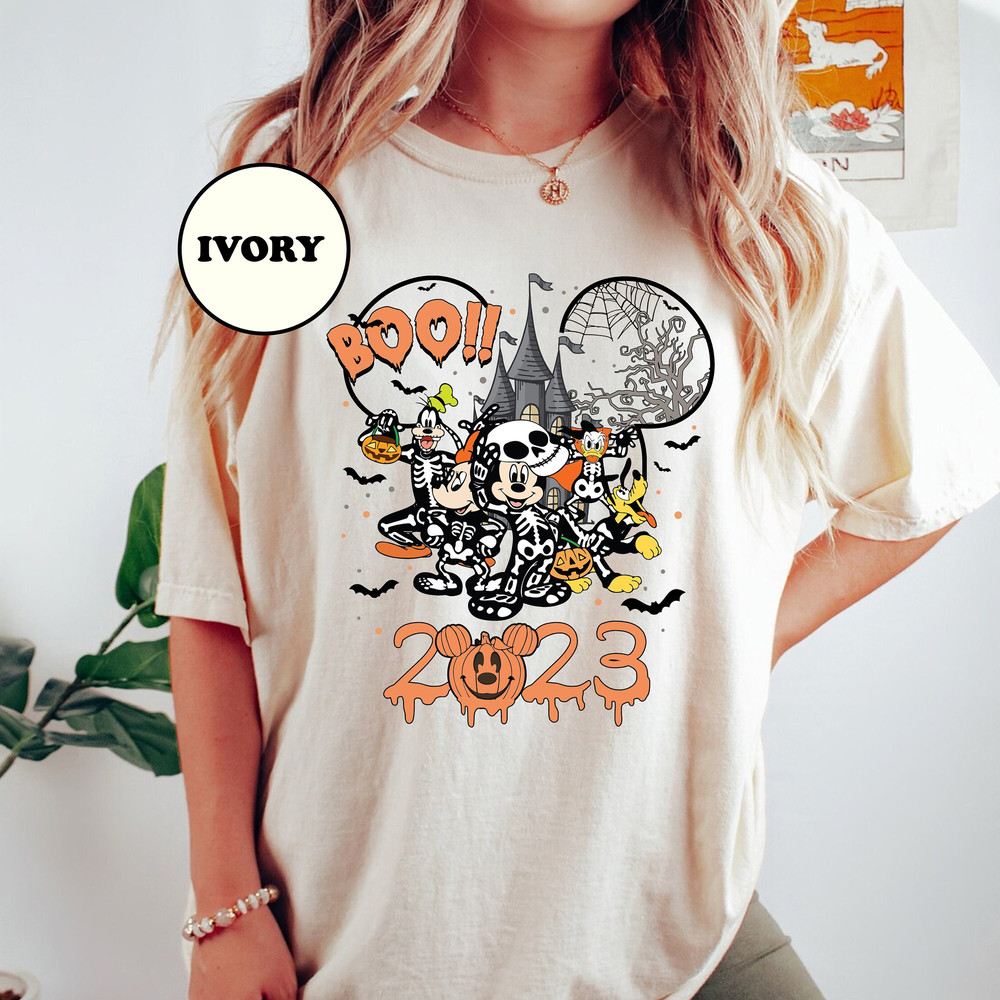 Disney Halloween 2023 Comfort Colors Shirt, Disney Halloween Matching Shirt, Mickey and Friends Halloween Shirt, Disney Halloween Shirts - 1.jpg