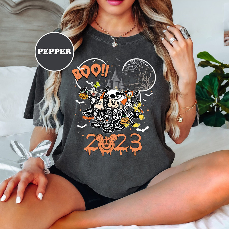 Disney Halloween 2023 Comfort Colors Shirt, Disney Halloween Matching Shirt, Mickey and Friends Halloween Shirt, Disney Halloween Shirts - 2.jpg