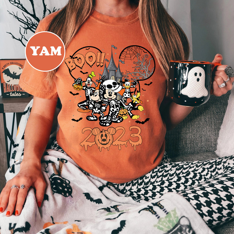 Disney Halloween 2023 Comfort Colors Shirt, Disney Halloween Matching Shirt, Mickey and Friends Halloween Shirt, Disney Halloween Shirts - 3.jpg