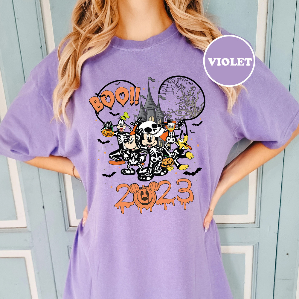 Disney Halloween 2023 Comfort Colors Shirt, Disney Halloween Matching Shirt, Mickey and Friends Halloween Shirt, Disney Halloween Shirts - 4.jpg