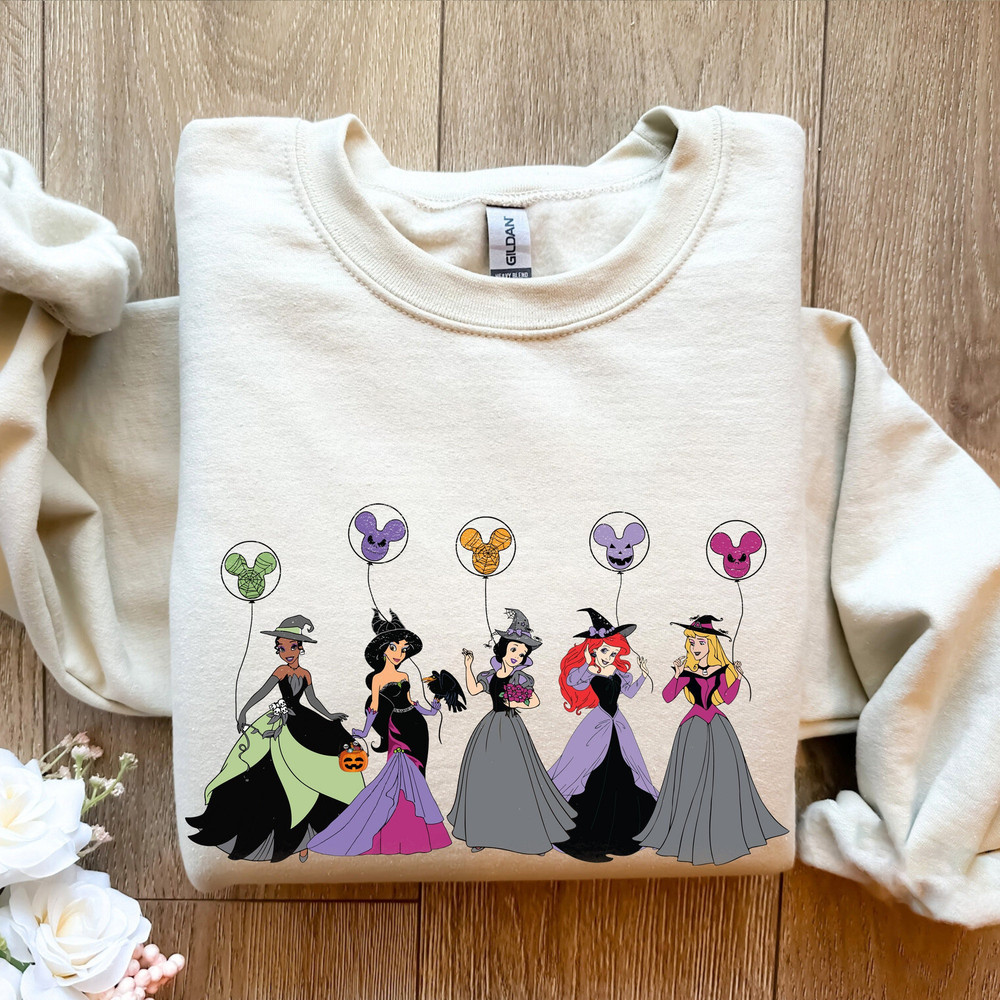 Disney Princess Halloween Sweatshirt, Princess Halloween Shirt, Disney Halloween Women Sweatshirt, Halloween Family SweatShirt, Disney Tee - 1.jpg