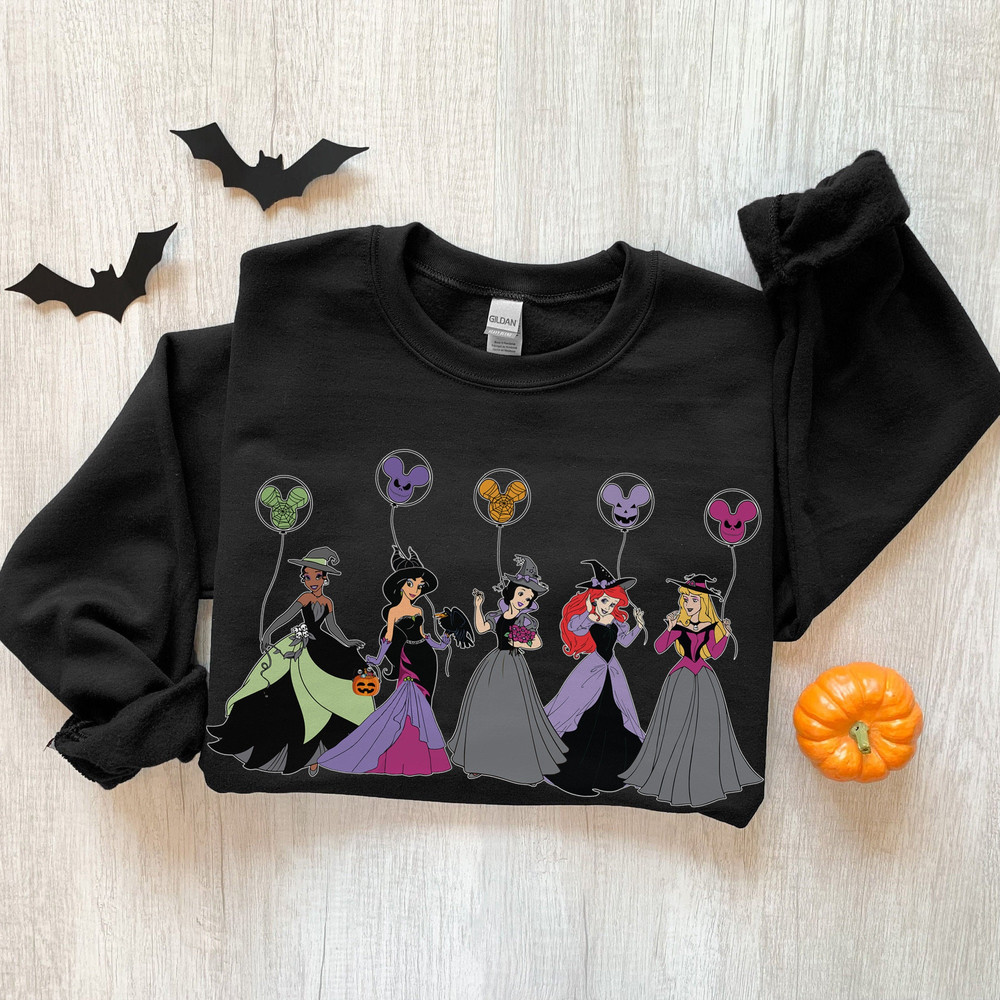 Disney Princess Halloween Sweatshirt, Princess Halloween Shirt, Disney Halloween Women Sweatshirt, Halloween Family SweatShirt, Disney Tee - 2.jpg