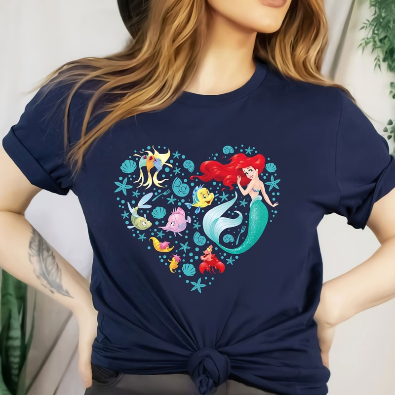Disney Princess Shirt, Vintage The Little Mermaid Shirt, Mermaid Birthday Tee, Ariel Womens tee, Ariel Womens tee - 6.jpg