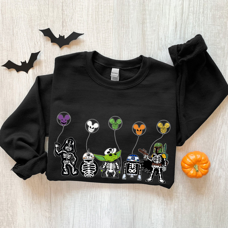 Disney Star Wars Halloween Sweatshirt, Star Wars Skeleton Shirts, Disney Star Wars Shirt, Star Wars Family Shirts, Disney Halloween Shirts - 1.jpg