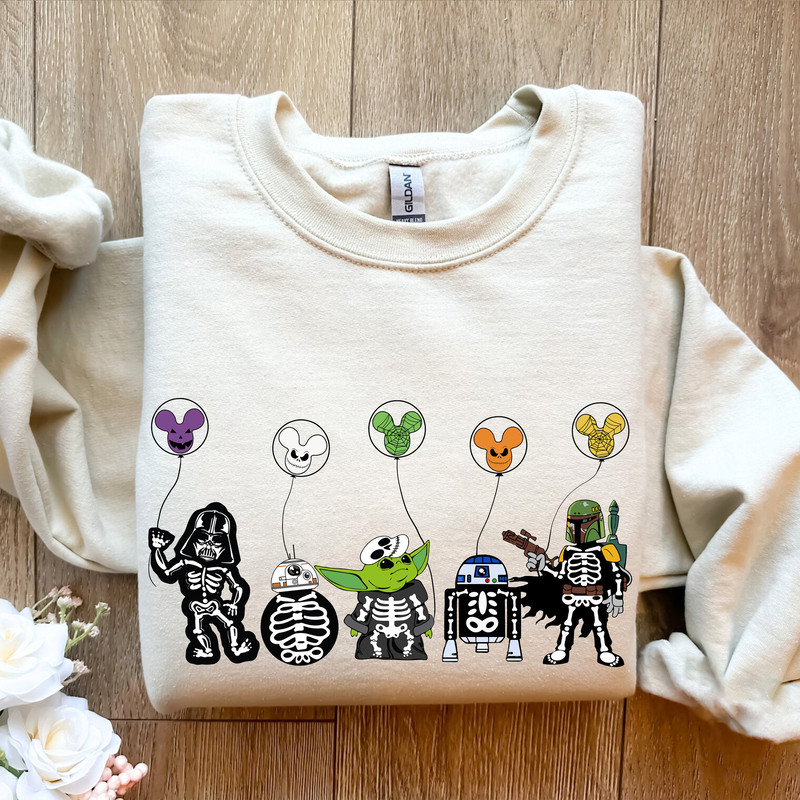 Disney Star Wars Halloween Sweatshirt, Star Wars Skeleton Shirts, Disney Star Wars Shirt, Star Wars Family Shirts, Disney Halloween Shirts - 2.jpg