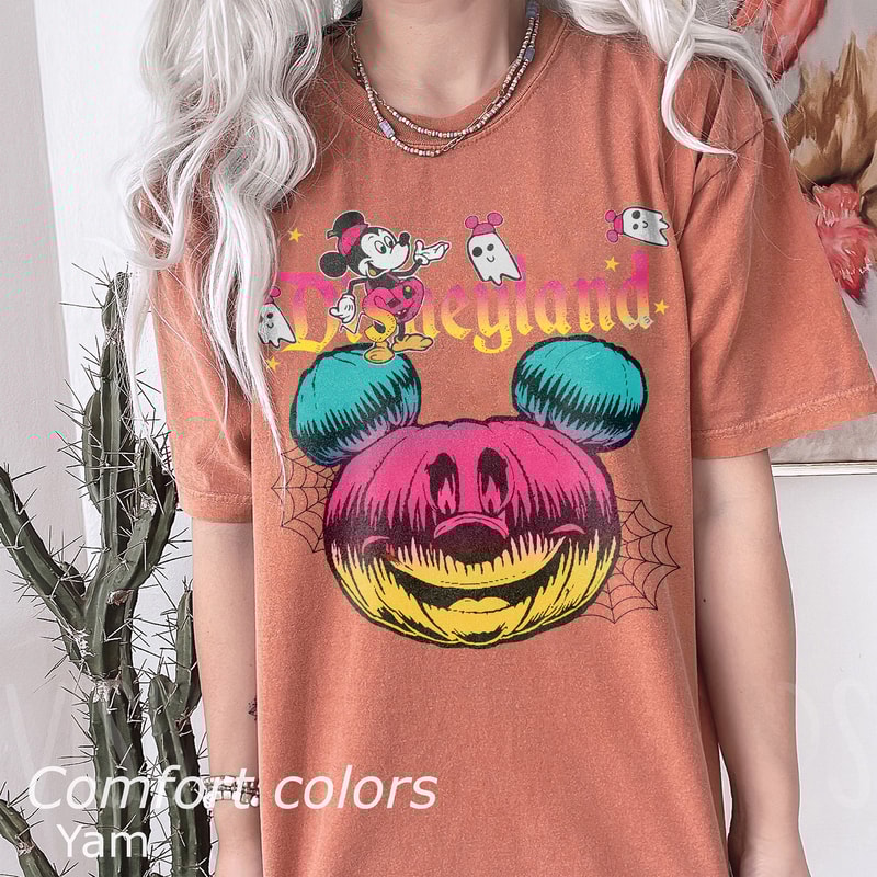 Disneyland Halloween Comfort Colors Shirt, Mickey Pumpkin Shirt, Halloween Matching Shirt, Spooky Season Shirt, Disney Family Shirt - 3.jpg