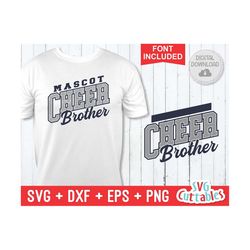 cheer svg cut file - cheer brother - cheer template 0046 - svg - eps - dxf - cheerleader - megaphone - silhouette - cric