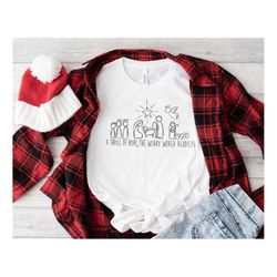 christmas shirt, family christmas shirt, nativity shirt, christian christmas shirt, family matching christmas shirt, thr