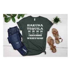 hakuna tequila shirt, tequila shirt, bachelorette party shirt, party shirt, gift for her, funny trending shirt, drinking